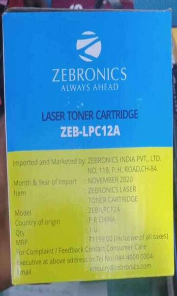 Laser Toner Cartridge - Zebronics