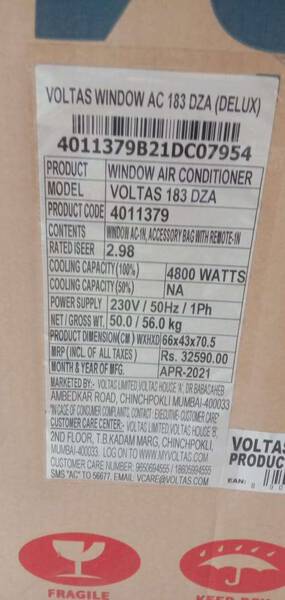 Window Air Conditioner - Voltas