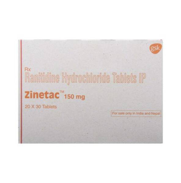 Zinetac 150mg Tablet - GSK (Glaxo SmithKline Pharmaceuticals Ltd)