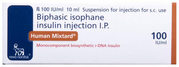 Human Mixtard 70/30 Suspension for Injection 100IU/ml - Novo Nordisk