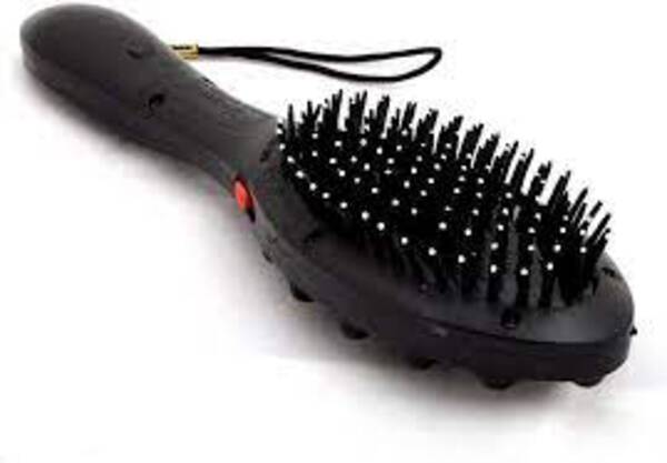 Hair Brush (Saimax Hair massager comb Acupressure Head Hair Brush Vibrator Massager Hair massager comb Acupressure Head Hair Brush Vibrator Massager Massager  (Black)) - Vibra Plus