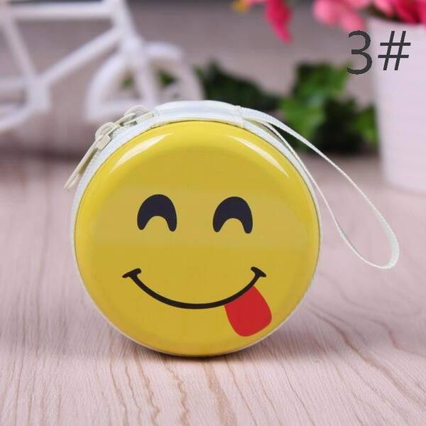 Buy Smiley Face Leather Zip Coin Purse Card Wallet Online in India - Etsy