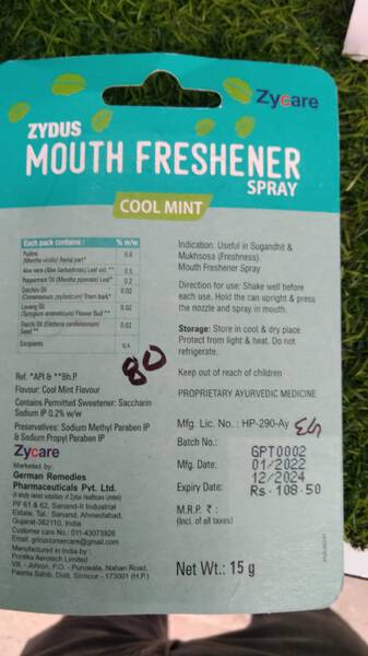 Mouth Freshner - Zycare