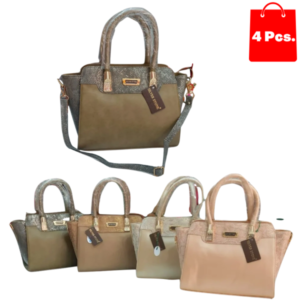 Stone & Co. | Bags | Stone Co Leather Cream Beige Color Block Purse Handbag  Satchel Shoulder Bag | Poshmark