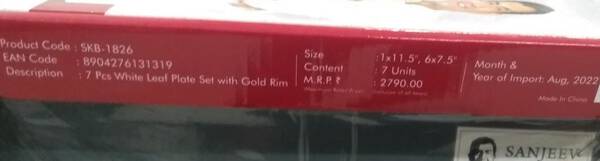 Plates Set - Sanjeev Kapoor