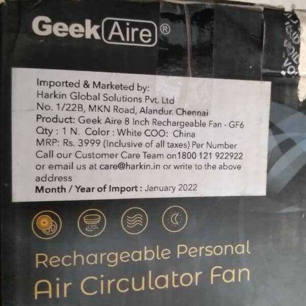 Rechargeable Fan - Geek