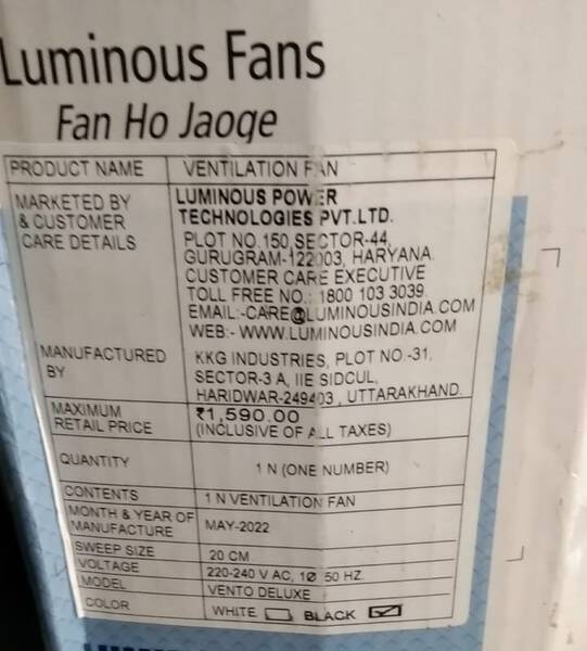 Exhaust Fan - Luminous