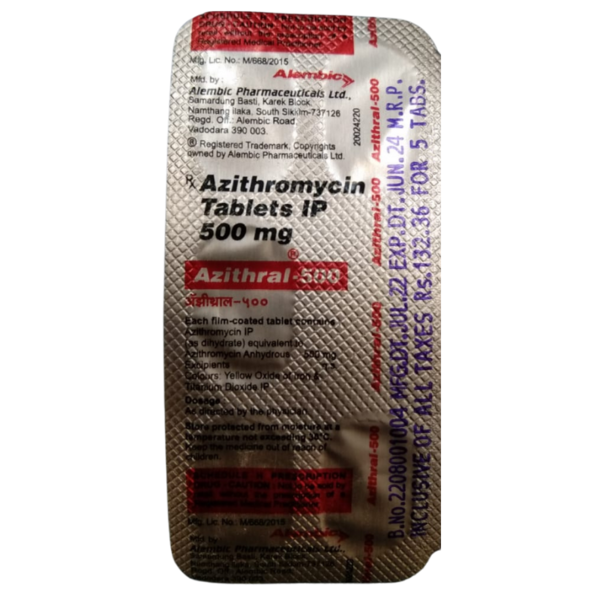 Azithral 500 Tablets Image