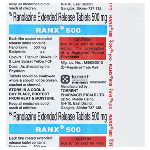 Ranx 500 - Torrent Pharmaceuticals Ltd