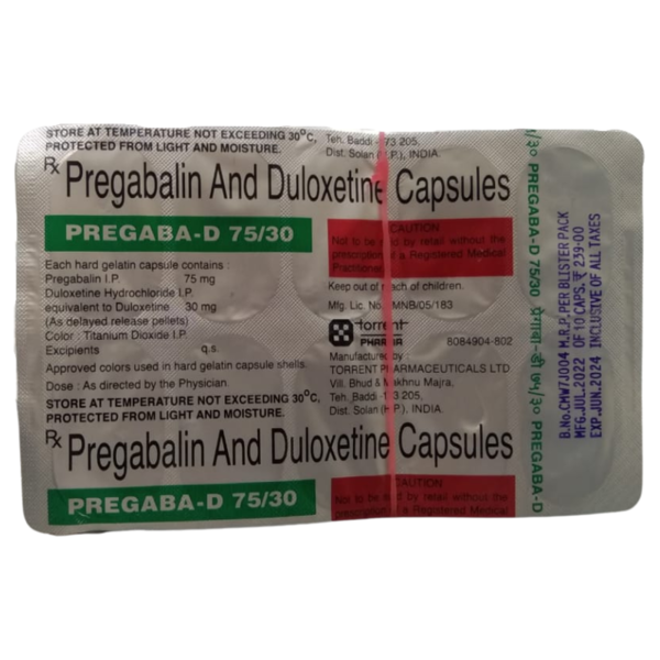 Pregaba-D 75/30 - Torrent Pharmaceuticals Ltd