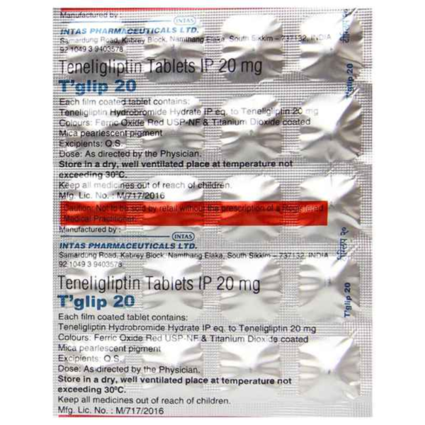 T'glip 20 - Intas Pharmaceuticals Ltd