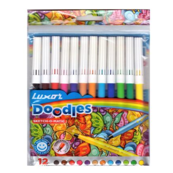 Luxor Sketch Pens Multicolor (Pack of 12 Pcs)