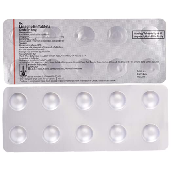 Ondero 5mg Tablets - Lupin Pharmaceuticals, Inc.