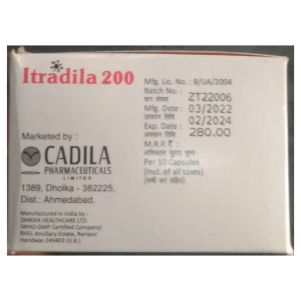 Itradila 200mg Capsule - Cadila Pharmaceuticals Ltd