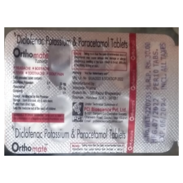 Orthomate Tablets - PCI Bioscience Pvt. Ltd.