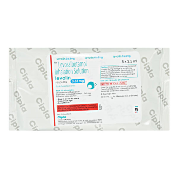 Levolin 0.63mg Respules - Cipla