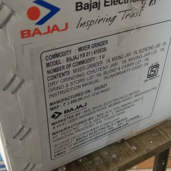 Mixer Grinder - Bajaj