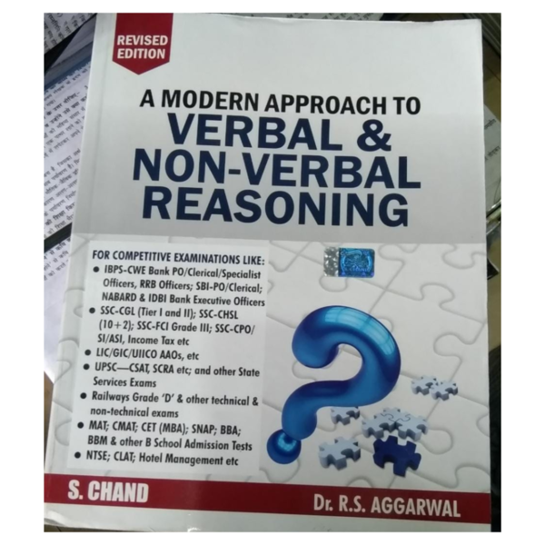 A Modern Approach To Verbal & Non-Verbal Reasoning - S.Chand publishing