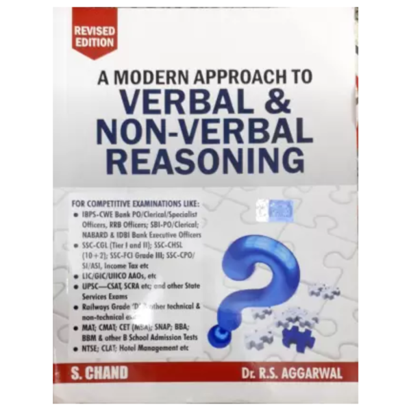 A Modern Approach To Verbal & Non-Verbal Reasoning - S.Chand Publishing