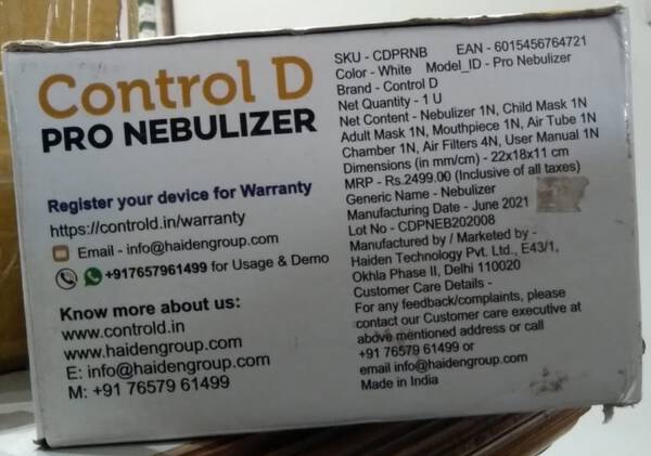 Nebulizer - Control D