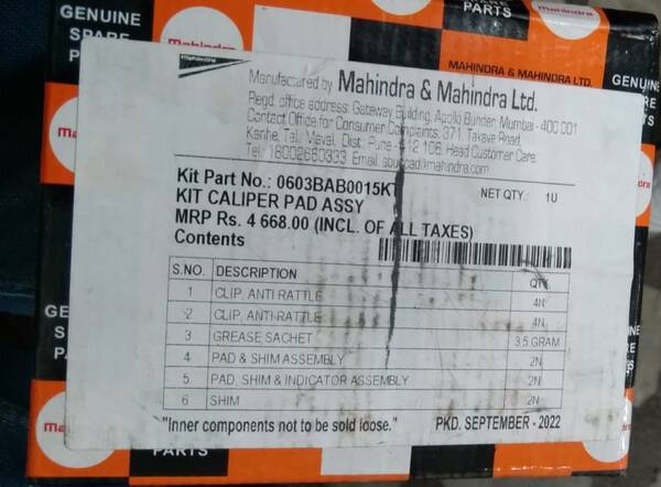 Genuine Parts - Mahindra