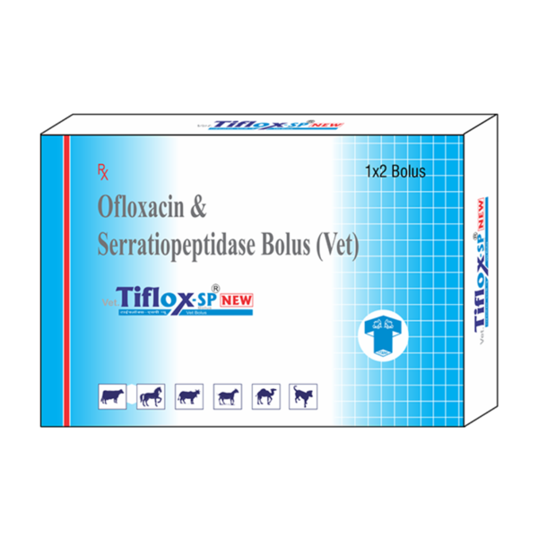 Tiflox-SP–Ofloxacin & Serratiopeptidase Bolus - Titanic Pharmaceutical Pvt Ltd