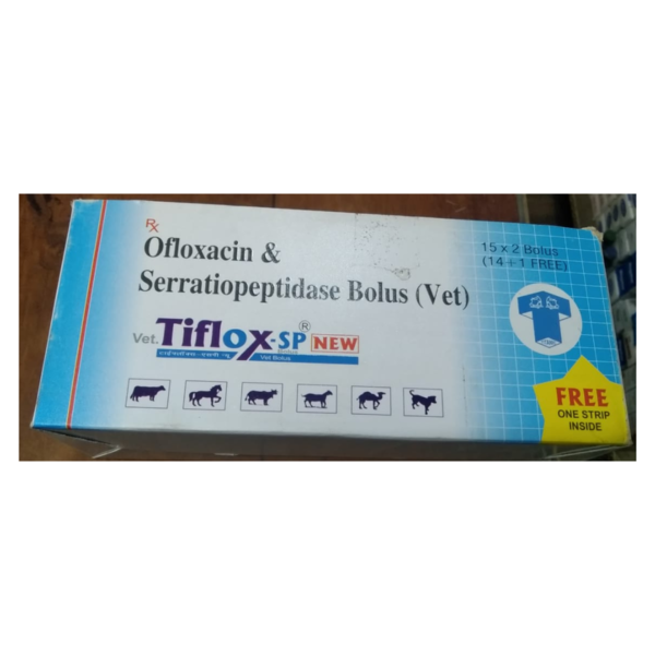 Tiflox-SP–Ofloxacin & Serratiopeptidase Bolus - Titanic Pharmaceutical Pvt Ltd