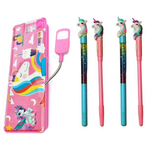 Magnetic Pencil Box with LED Lamp Light-Image
