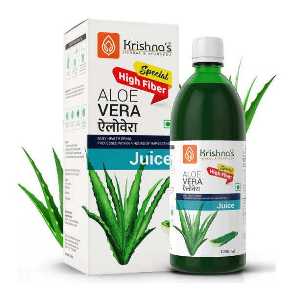 Premium Aloe Vera High Fiber Juice - Krishna's Herbal & Ayurveda
