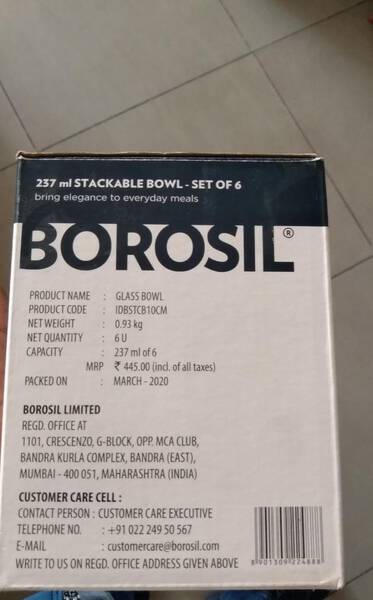 Glass Bowl - Borosil