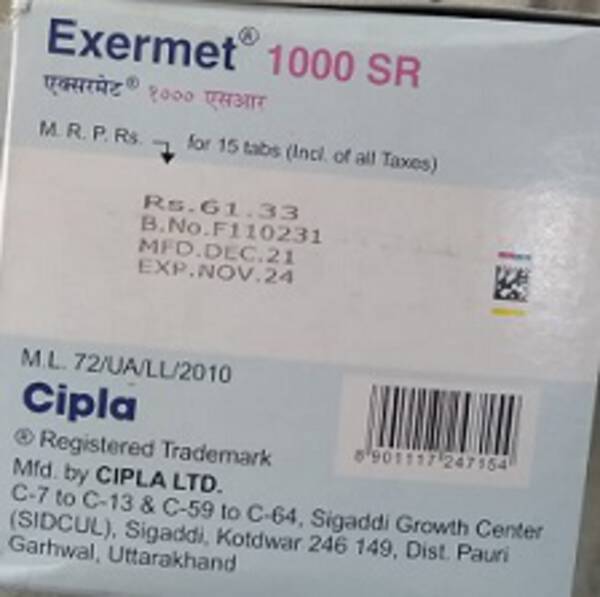 Exermet 1000 SR (Exermet 1000 SR) - Cipla