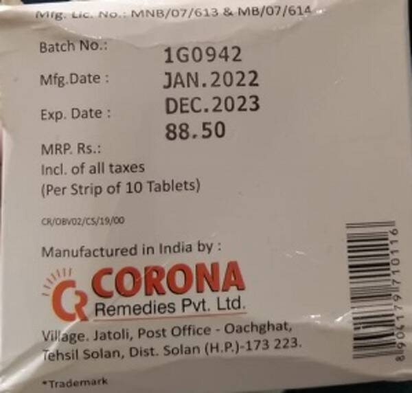 Obimet V 0.2 - Corona Remedies Pvt Ltd
