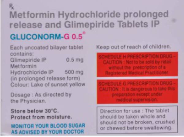 GLUCONORM-G 0.5 (GLUCONORM-G 0.5) - Lupin Pharmaceuticals, Inc.