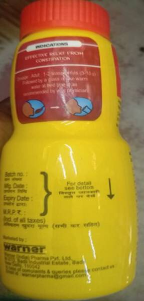 PET HALKA AYURVEDIC LAXATIVE POWDER - Warner India Phama  Pvt. Ltd.