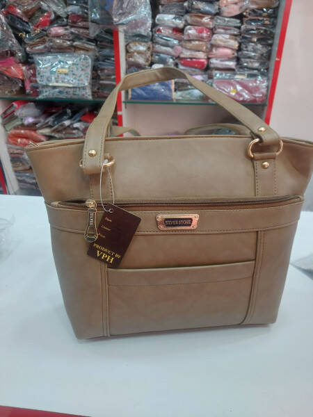 Women Handbag - Silver Stone Purses