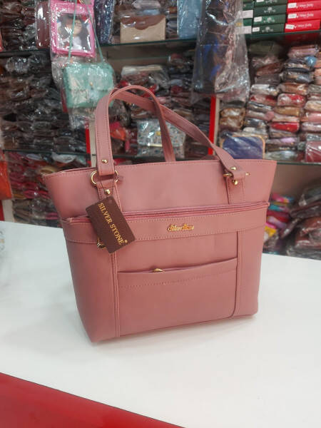 Women Handbag - Silver Stone Purses