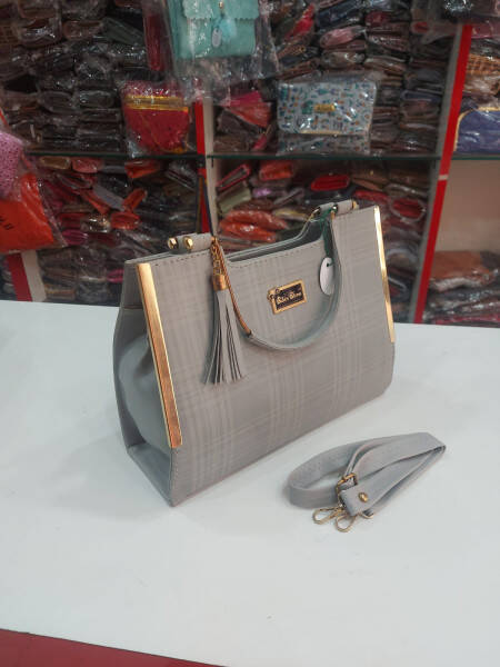 Women Handbag - Silver Stone Purses