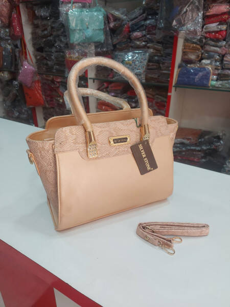Women Handbag - Silver Stone Purses