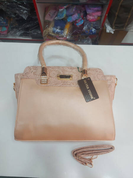 Women Handbag - Silver Stone Purses