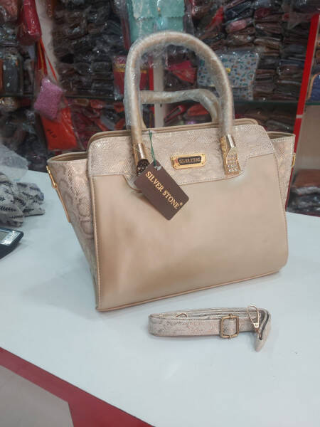 Women Handbag - Silver Stone Purses