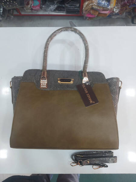 Women Handbag - Silver Stone Purses