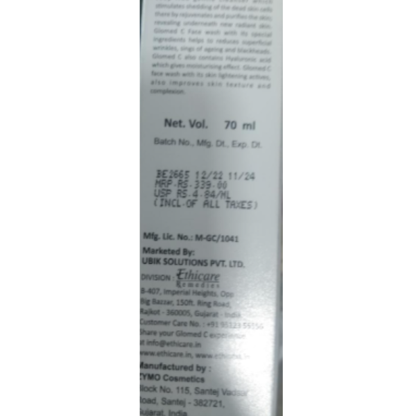 Glomed C Facewash - Ubik Solutions