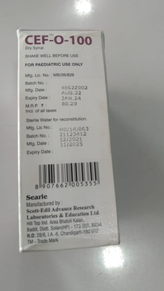 CEF-O-100 Dry Syrup - Searle