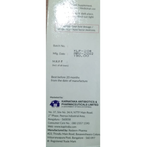 K - Live Pet Liver Tonic - Karnataka Antibiotics & Pharmaceuticals Limited