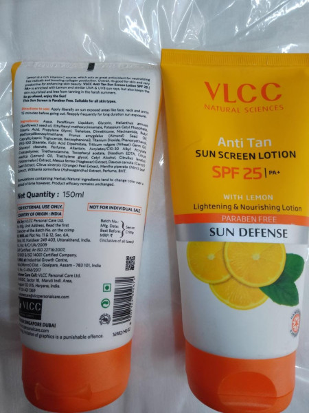 Sunscreen cream - VLCC