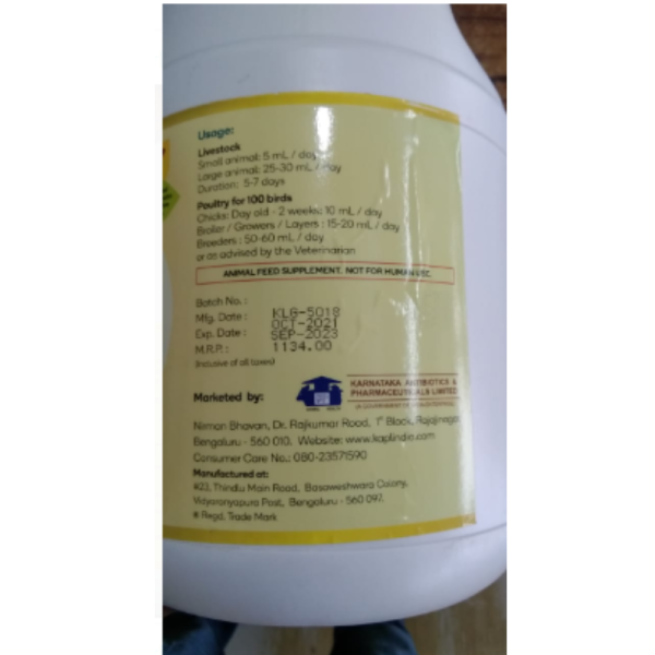 K Live Gold Animal Feed Supplement - Karnataka Antibiotics & Pharmaceuticals Limited