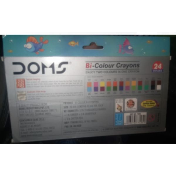 Bi Colour Wax Crayons - DOMS