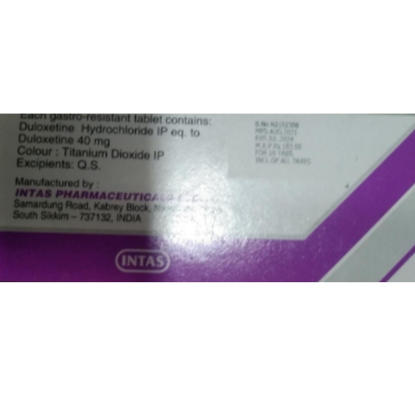 Duvanta 40 Tablets - Intas Pharmaceuticals Ltd