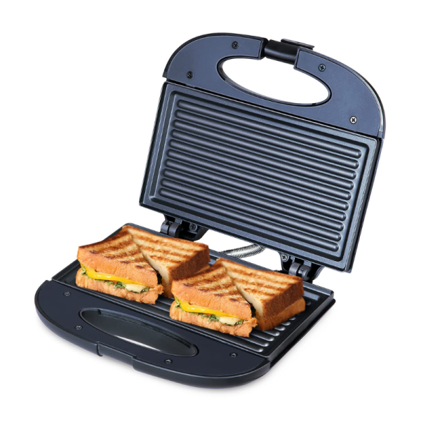 Bajaj SWX 4 Deluxe 800-Watt 2-Slice Grill Sandwich Maker | Non-Stick Coated  Plates for Easy-to-Clean | Upright Compact Storage | Buckle Clips Lock 