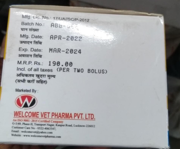 Best-XL Bolus - Welcome Vet Pharma pvt ltd
